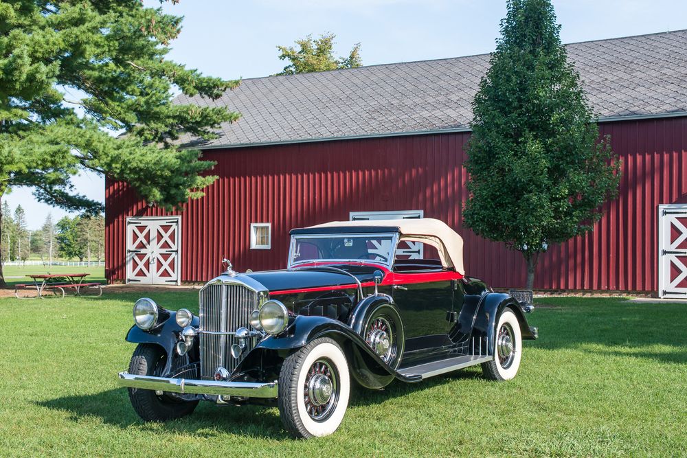 A vintage jeep at Gilmore Car Museum