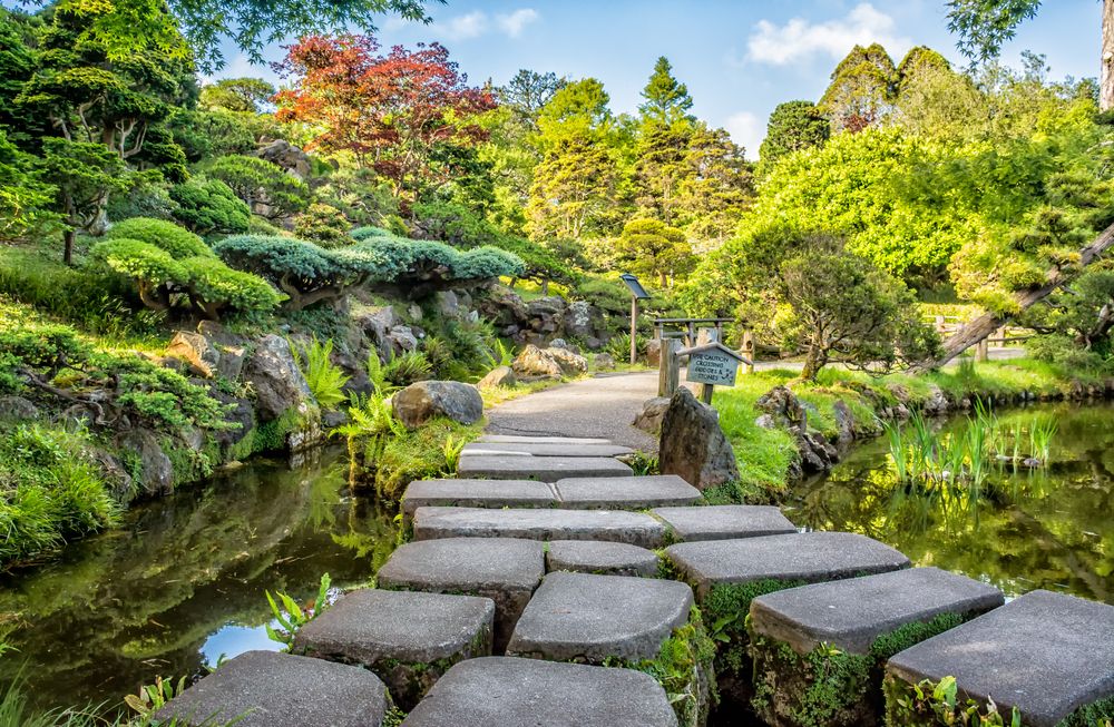Stone pathway at Golden Gate Park