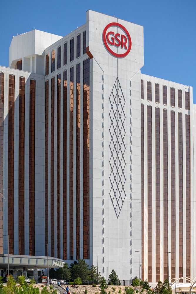 Exterior of the tall Grand Sierra Resort and Casino