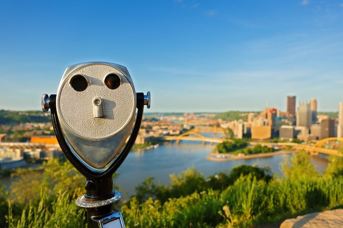 Binoculars at Grandview Overlook