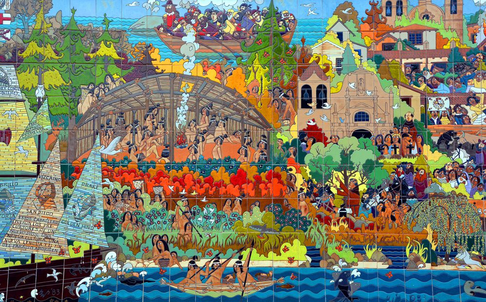 View of the Granizo Tile Art Mural