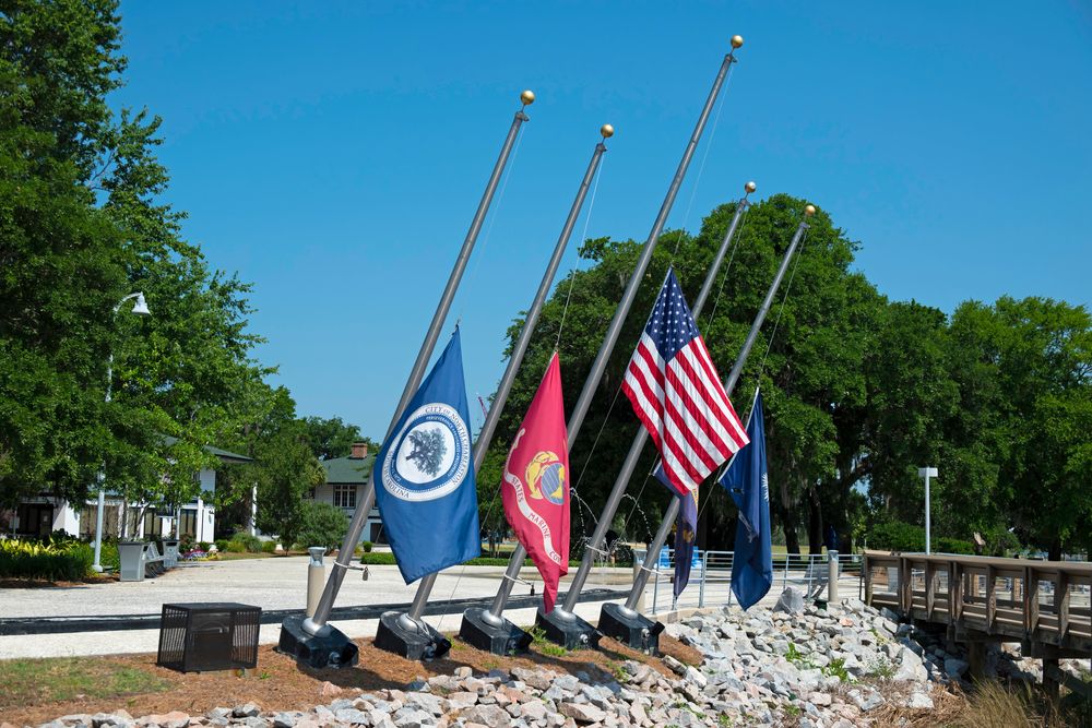View of Greater Charleston Naval Base Memorial