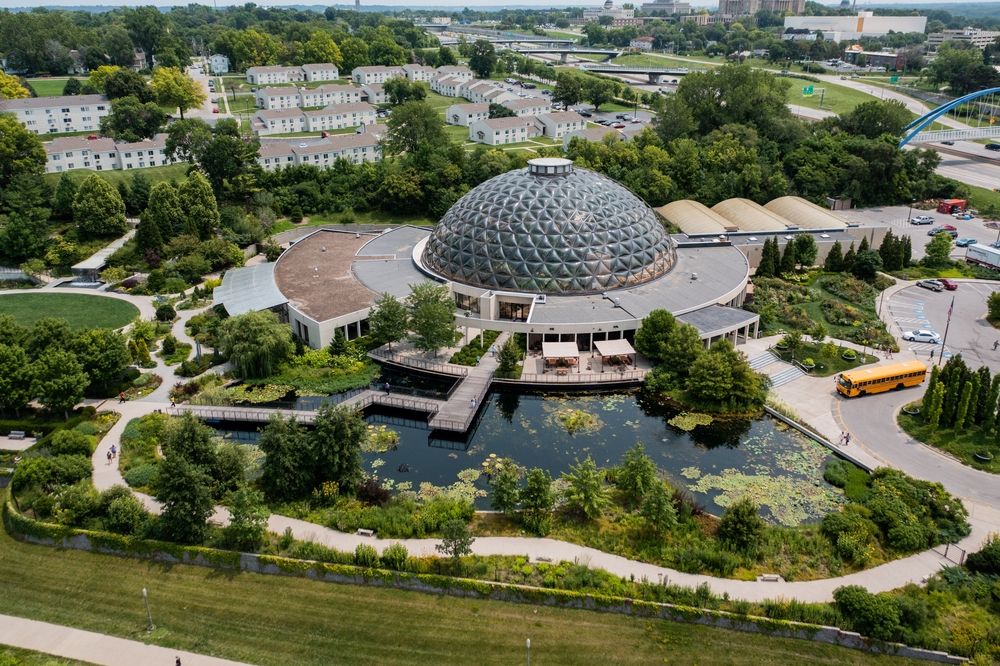 Bird's eye view of Greater Des Moines Botanical Gardens