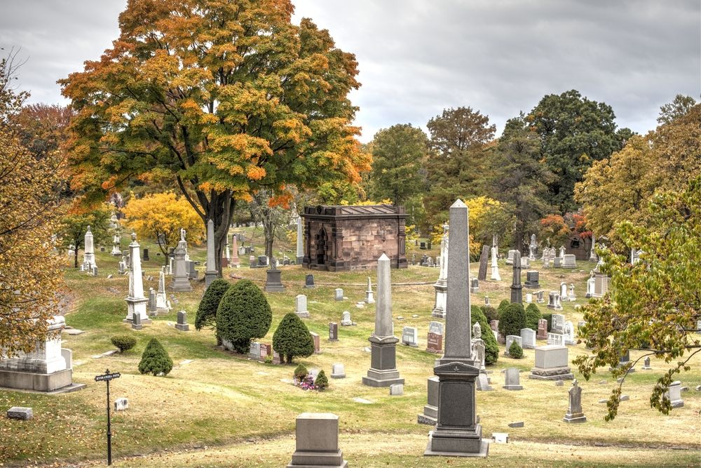 Tombstones at Green-Wood Cemetery