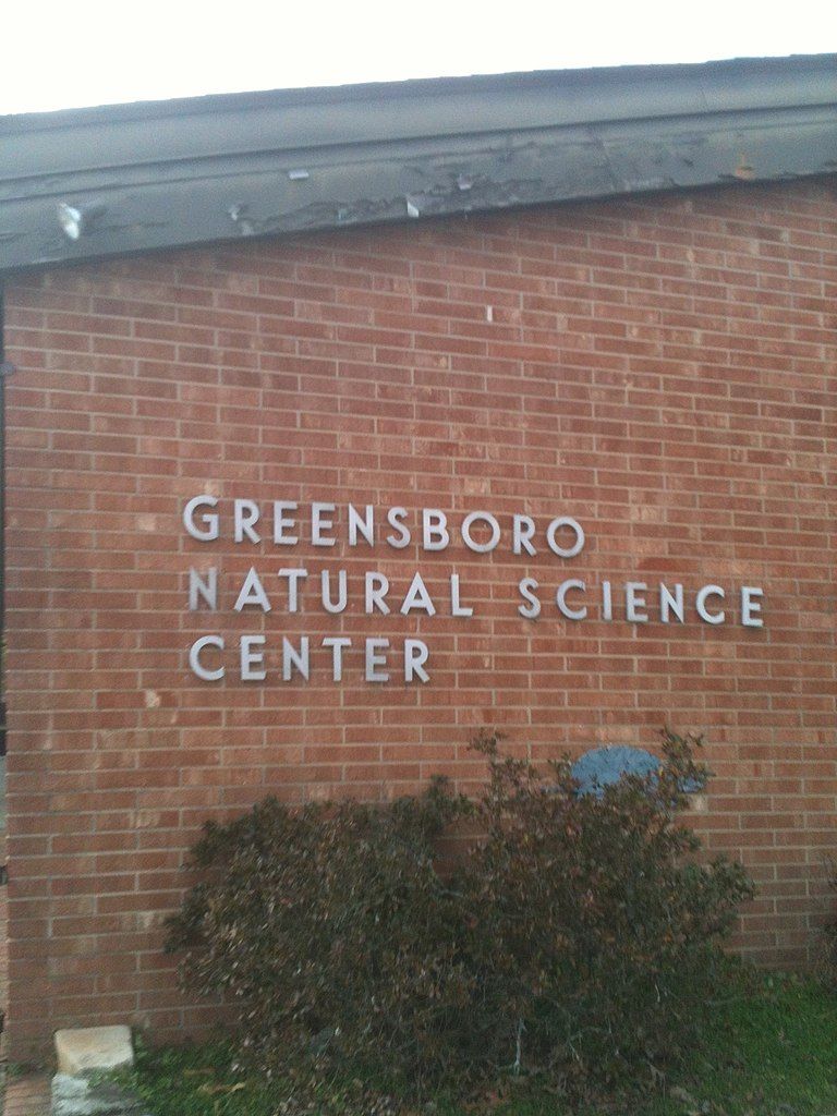 Name board of Greensboro Science Center