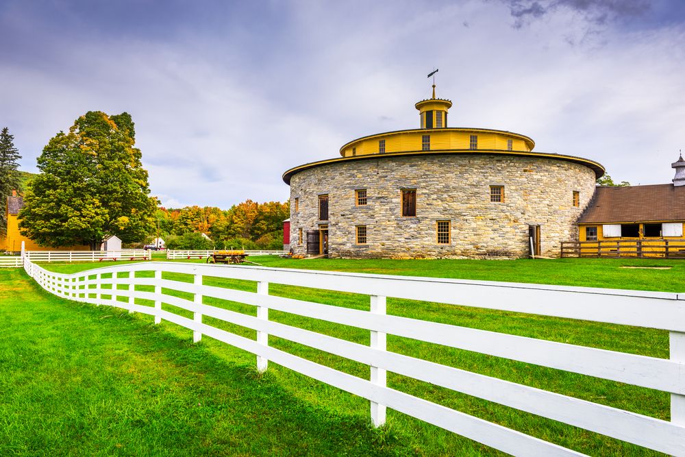 A round barn at Hancock Shaker Village