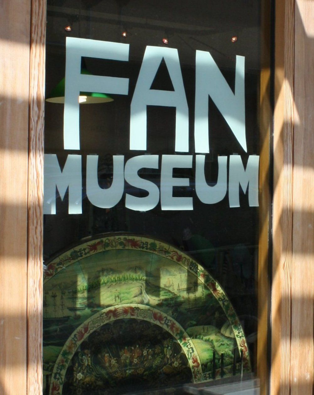 A Sign in Hand Fan Museum