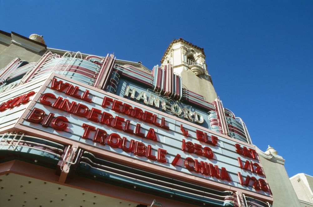 Signage of Hanford Fox Theatre