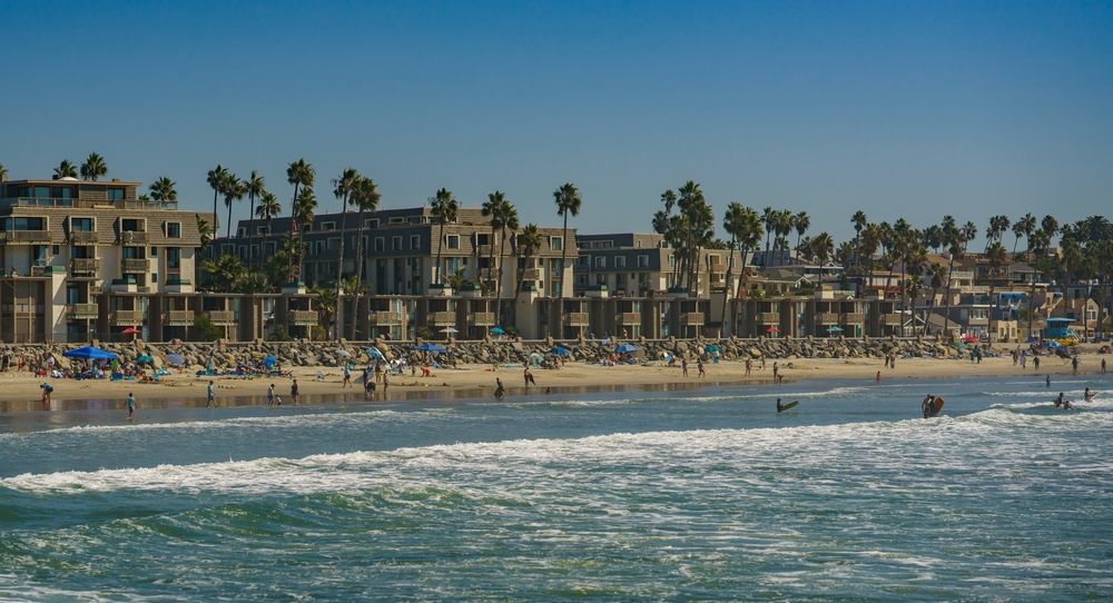 Crowded Harbor Beach