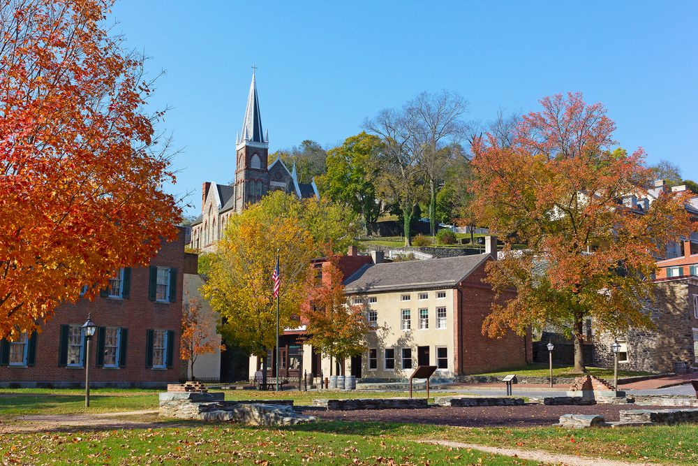 Town at Harpers Ferry, West Virginia