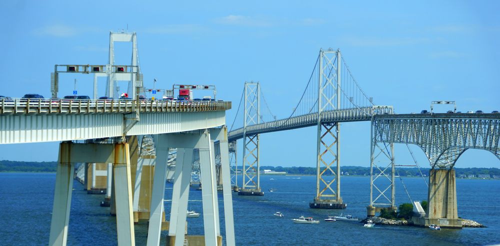 View of Harry W Nice Memorial Bridge