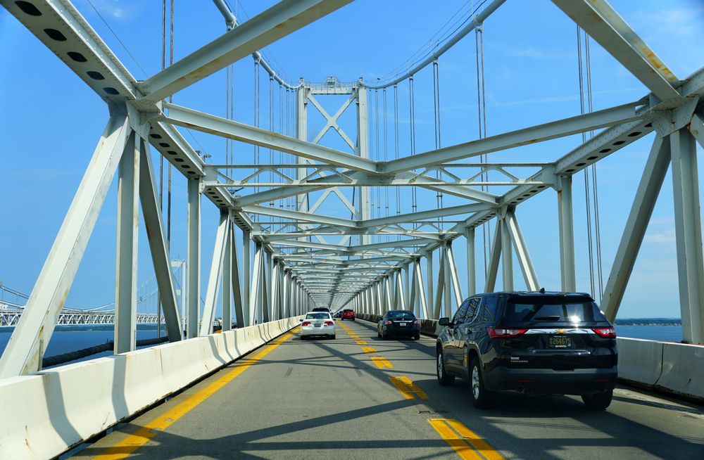 Straight view of Harry W Nice Memorial Bridge