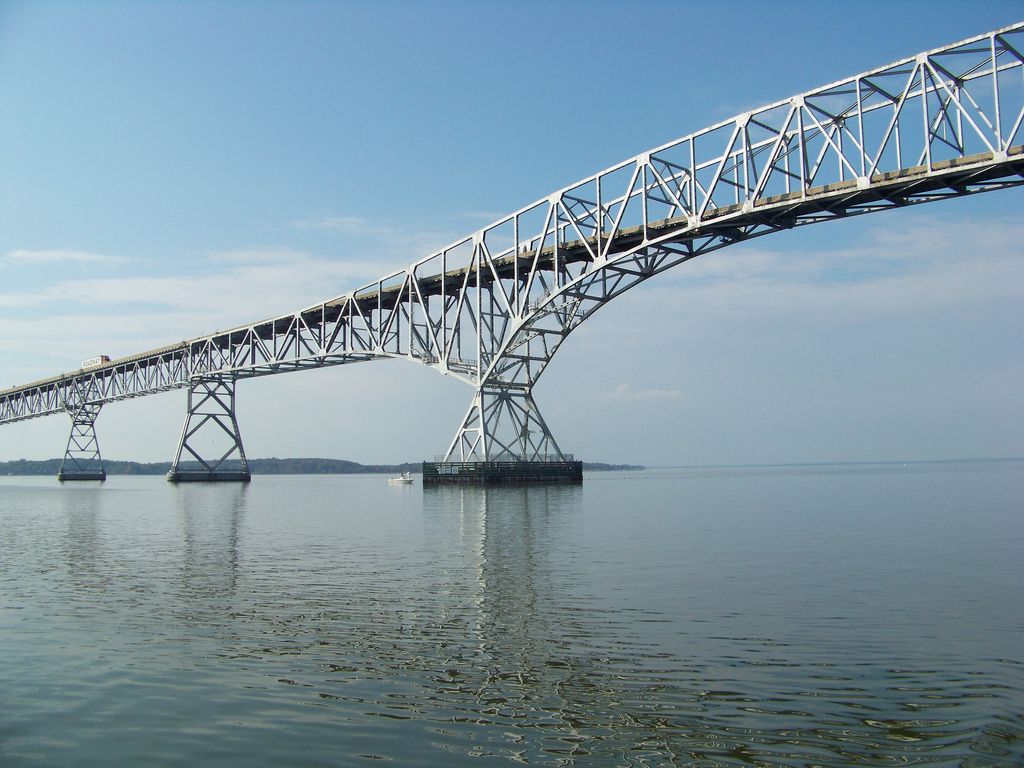 Distant view of Harry W Nice Memorial Bridge