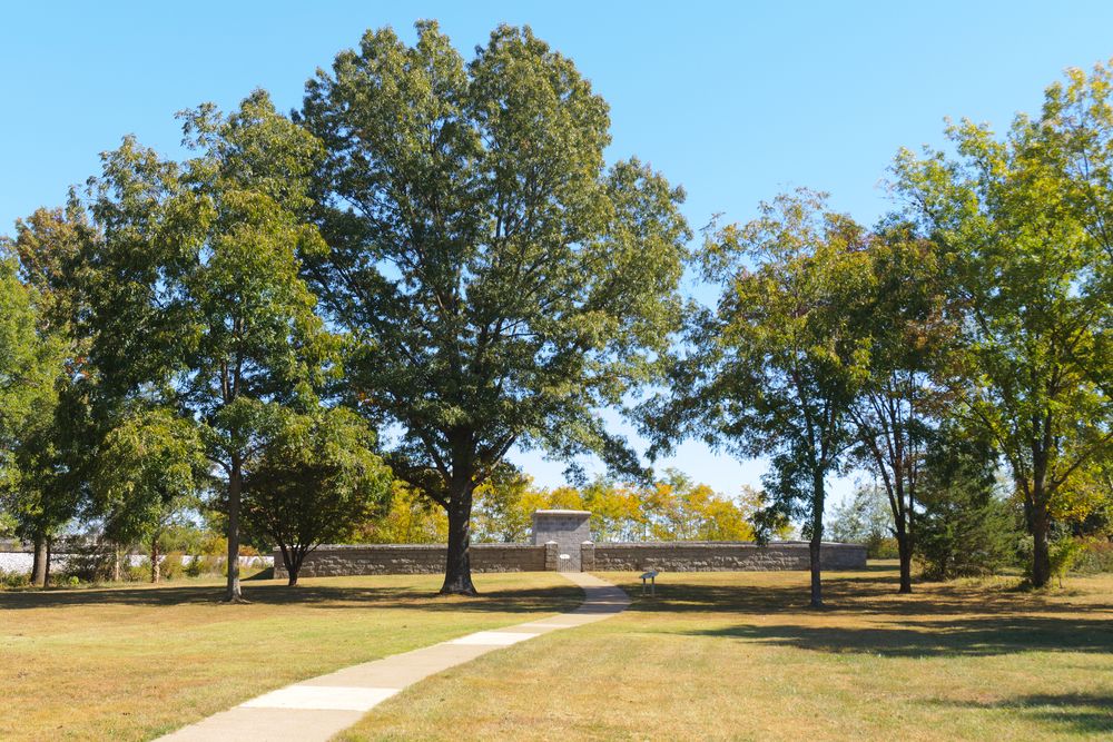 Beautiful path leading to Hazen Brigade Monument