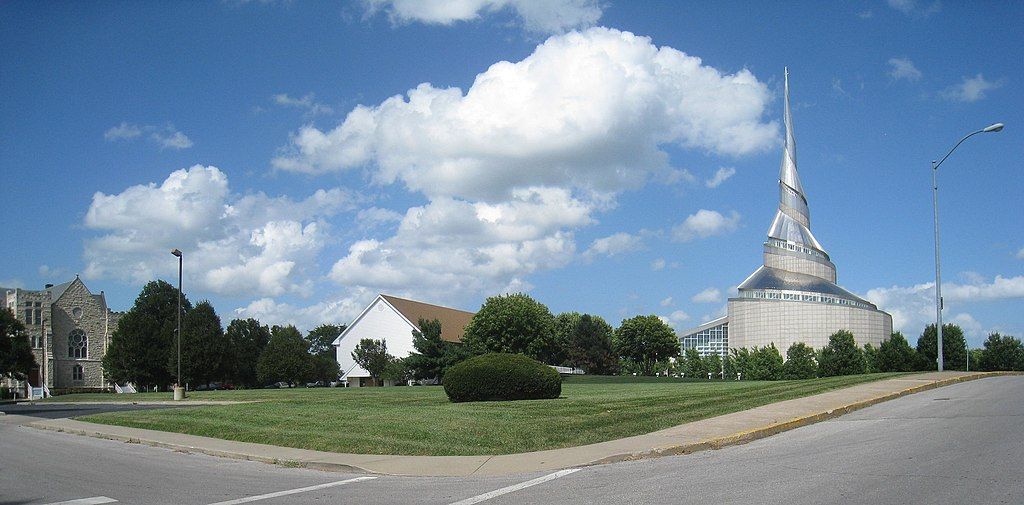 View of Community of Christ International Headquarters Temple and Auditorium