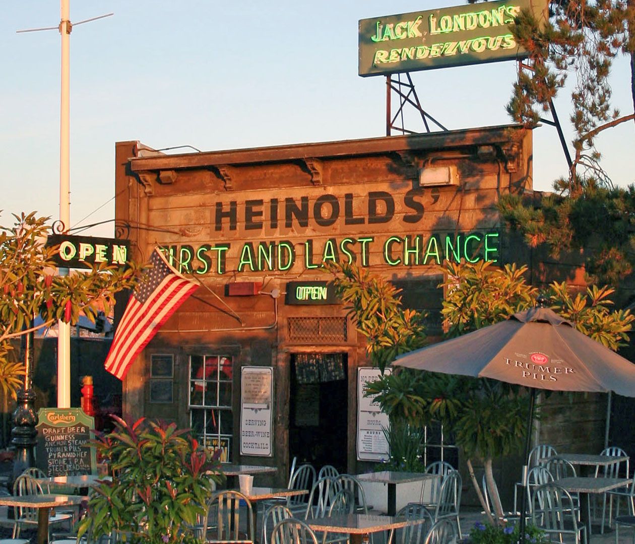 Exterior view of Heinold’s First and Last Chance Saloon