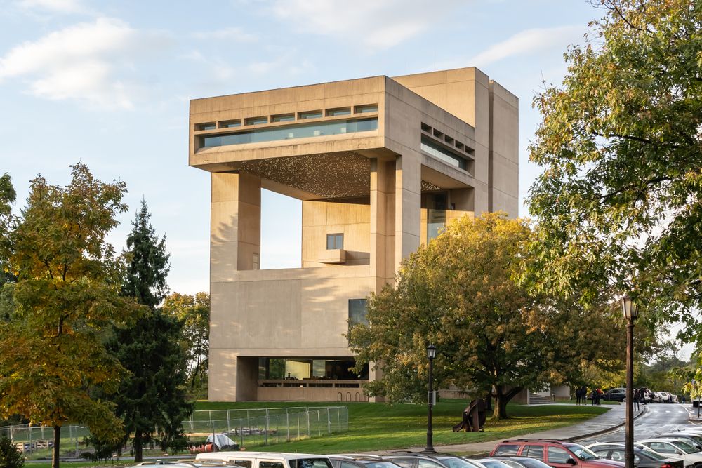 Exterior of the Herbert F. Johnson Museum of Art