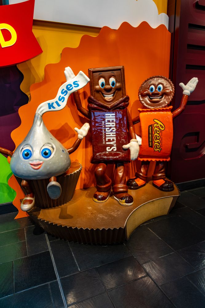 Hershey's chocolate characters in Hershey's Chocolate World