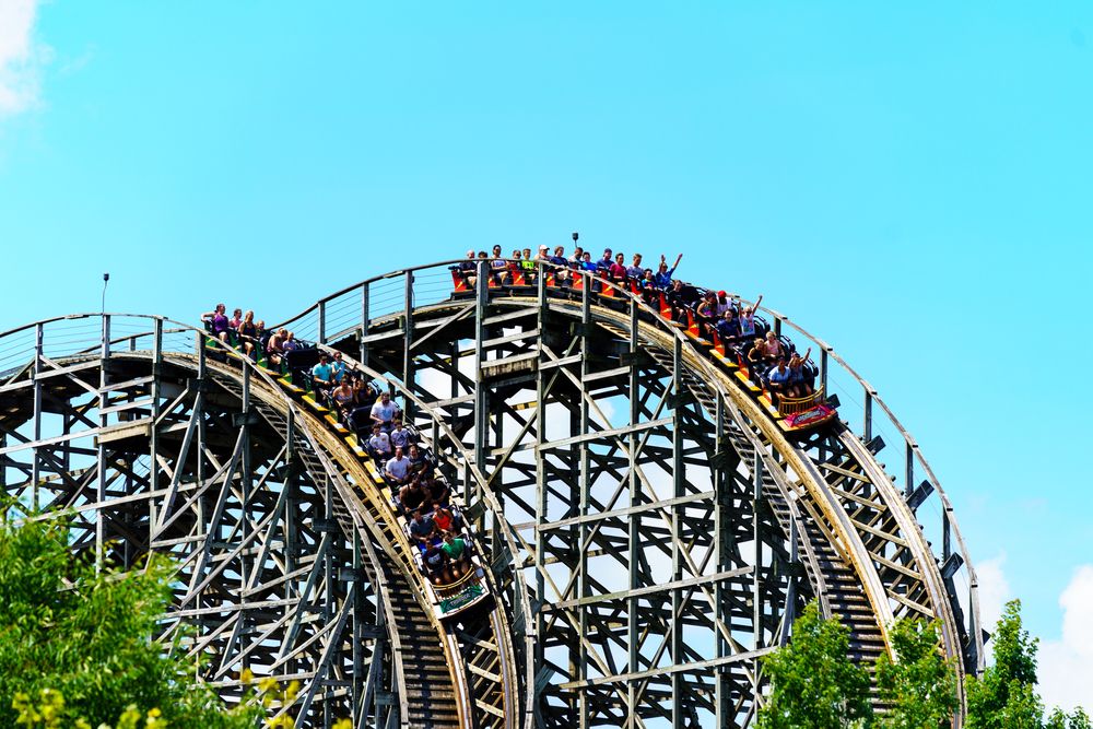 People riding Hersheypark's rollercoaster