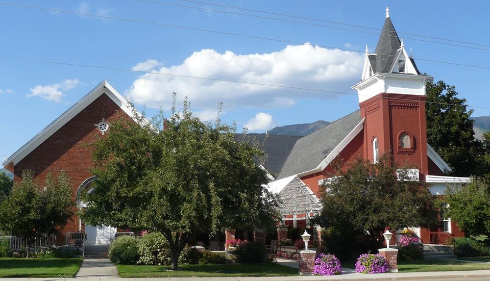 Front View of Historic Valley Chapel in Eden, Utah