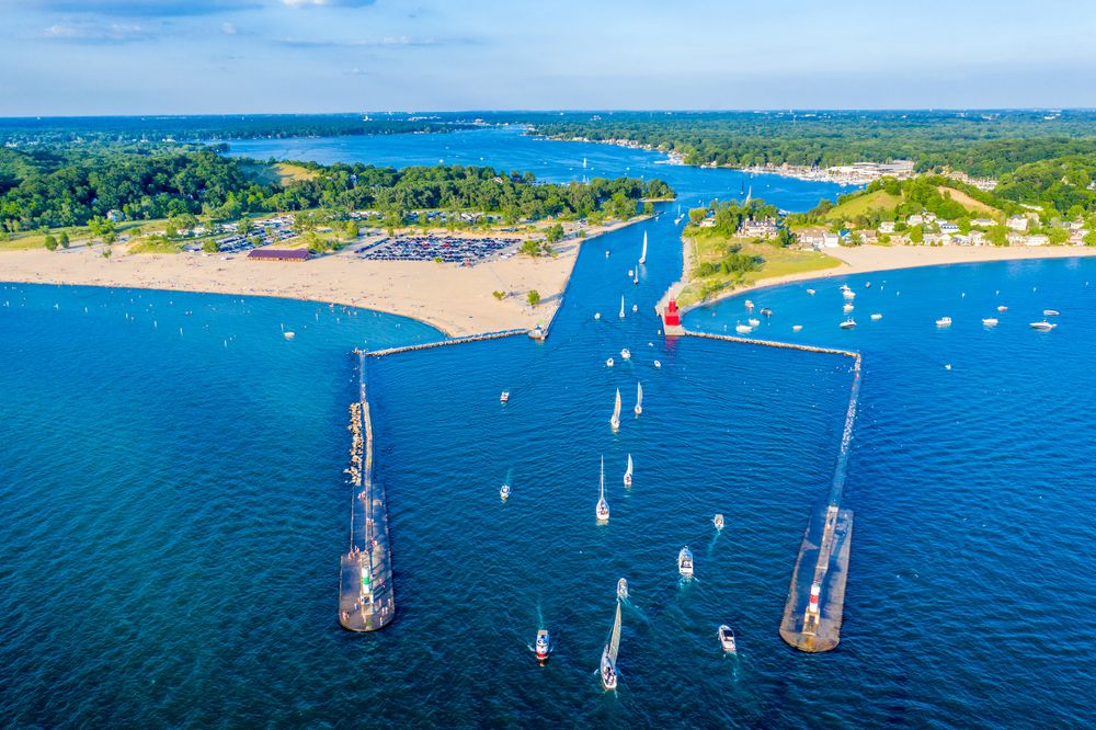 Aerial view of Holland State Park