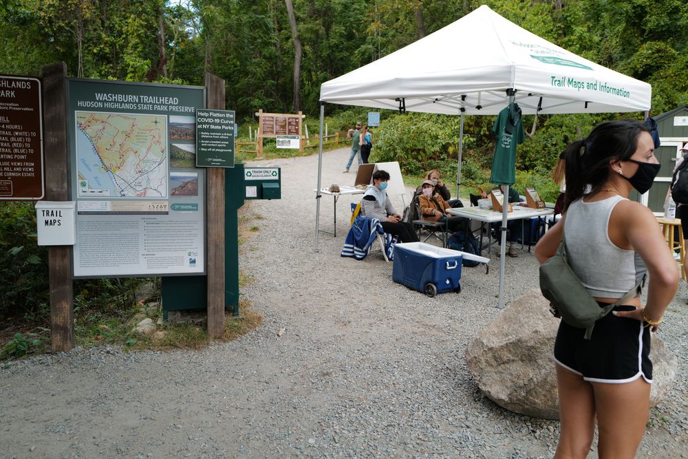 Trail head at Hudson Highlands State Park Preserve