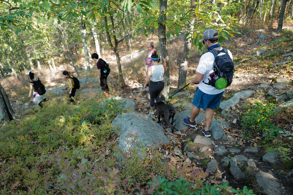 Visitors hiking at Hudson Highlands State Park Preserve