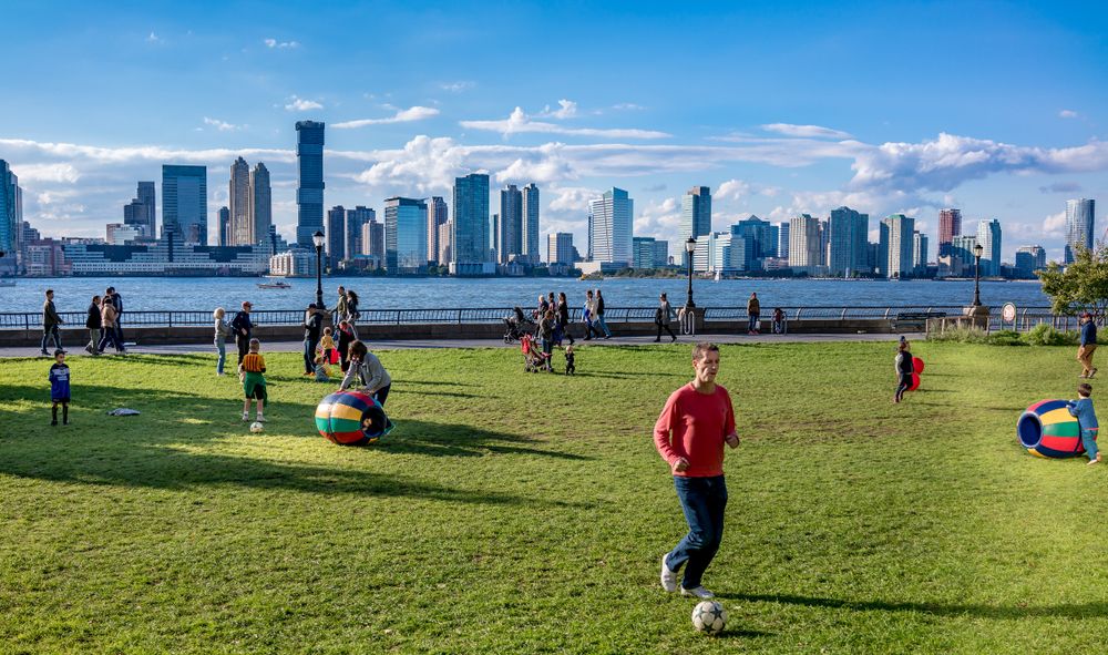 People at Hudson River Park