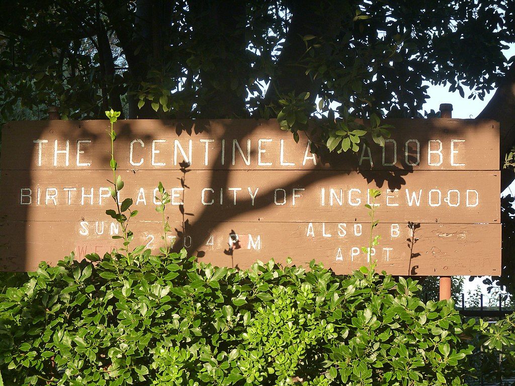 Name sign of Centinela Adobe