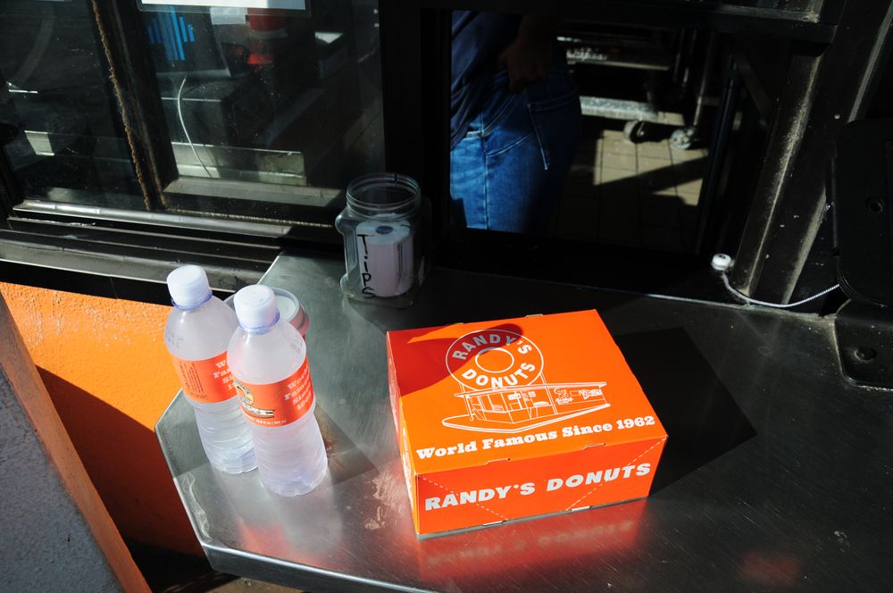A box of Randy’s Donuts