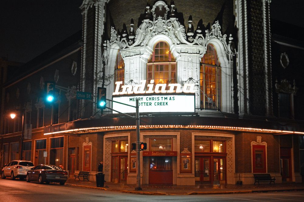 Night view of Indiana Theater