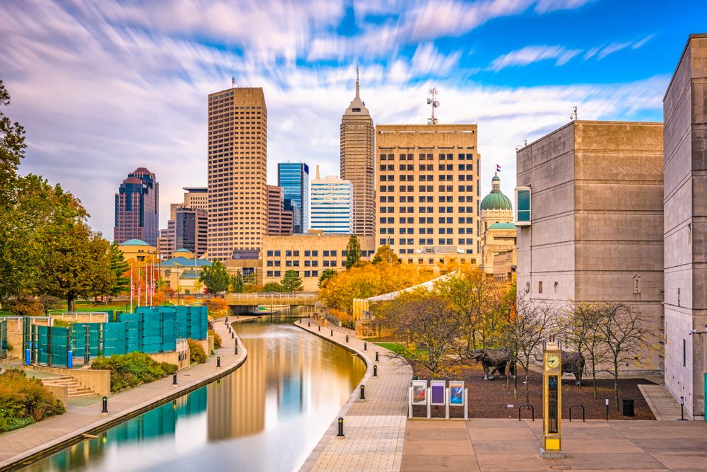 Picturesque view of the Indianapolis Canal Walk