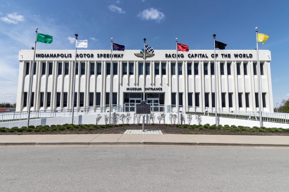 Facade of the Indianapolis Motor Speedway Museum