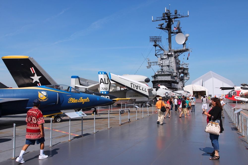 People at Intrepid Sea, Air, and Space Museum