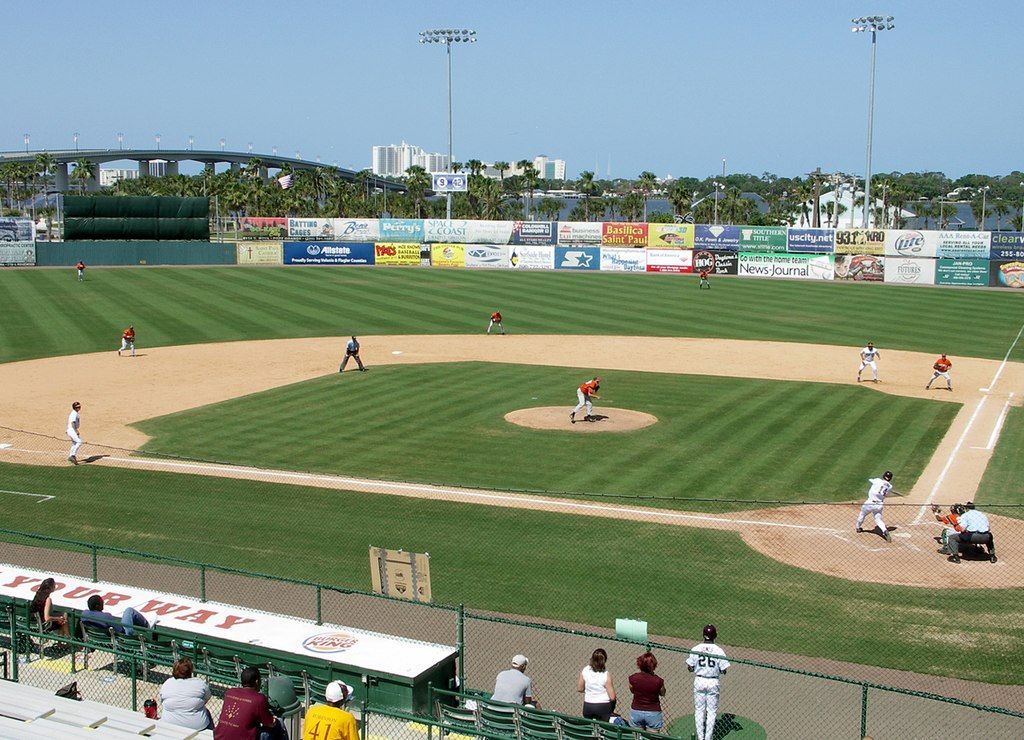 Baseball game at Jackie Robinson Ballpark