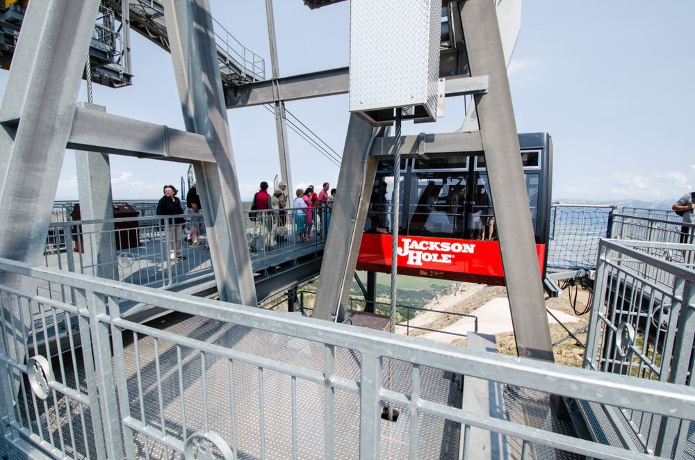People boarding in the Jackson Hole Aerial Tram