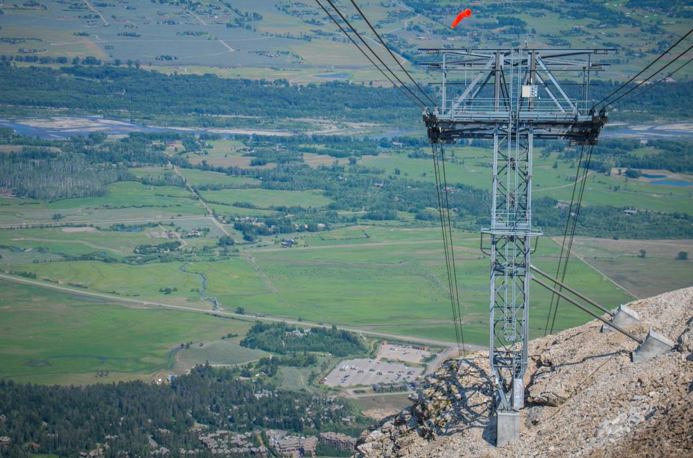 Birds eye view from Jackson Hole Aerial Tram and Gondolas