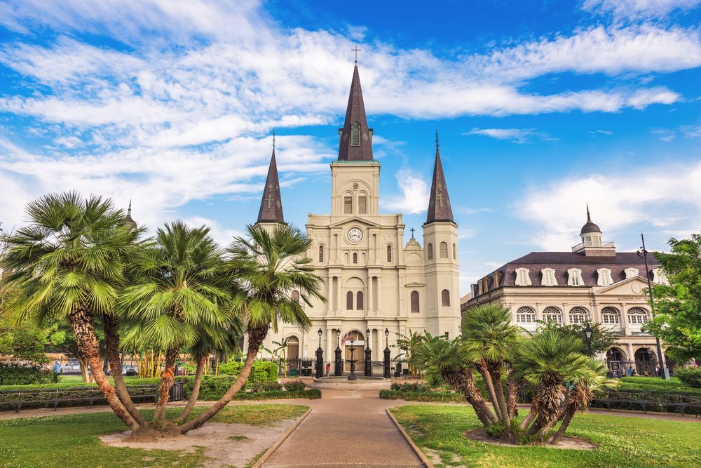 Daytime view of Jackson Square