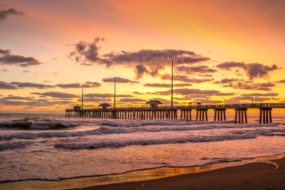 Beautiful sunset at Jennette’s Pier