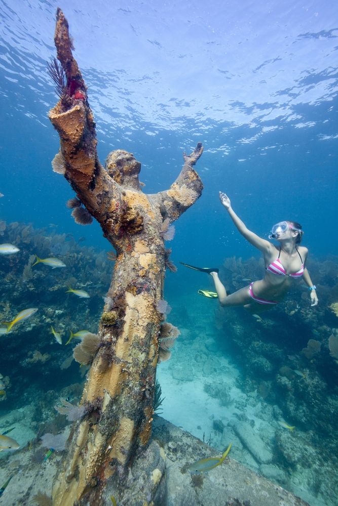 Christ Abyss statue at John Pennekamp Coral Reef State Park