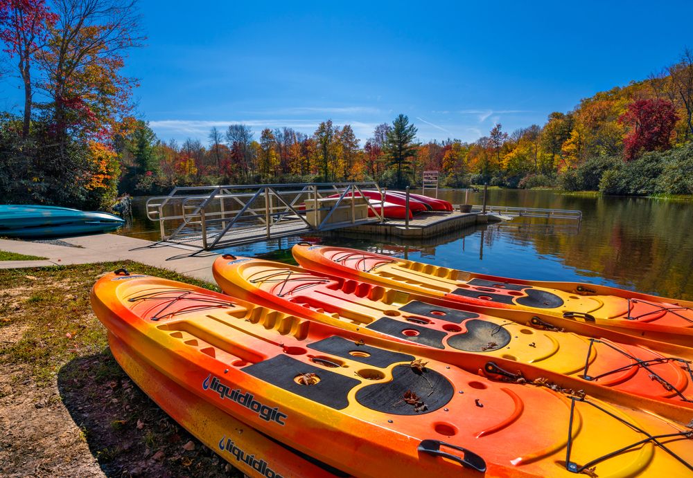 Kayaks and Paddle boats in Julian Price Park