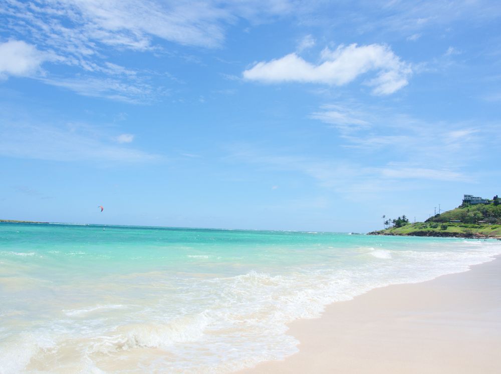 Clean waters and sand of Kailua Beach Park