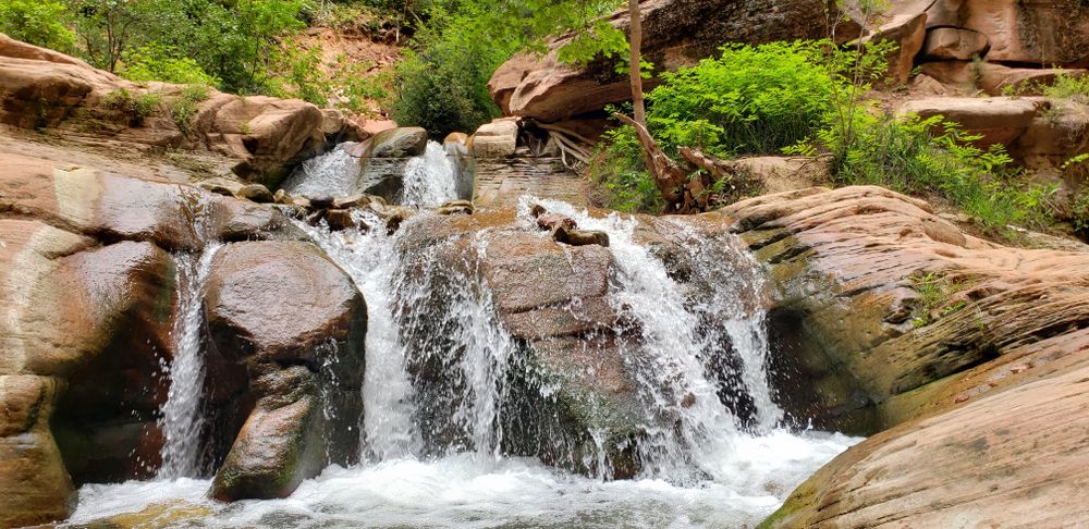 Closeup of Kanarraville Falls