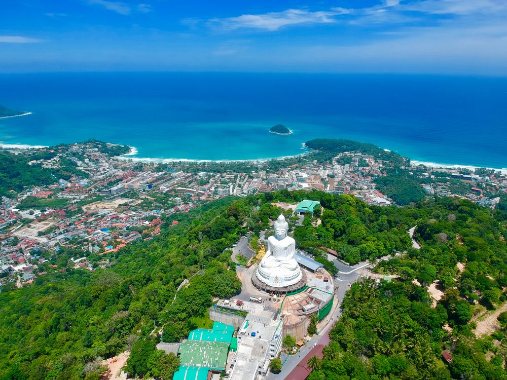 Aerial view of Phuket's Big Buddha