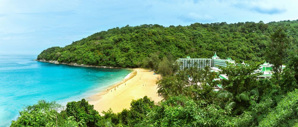 Aerial view of Hat Karon Noi Beach