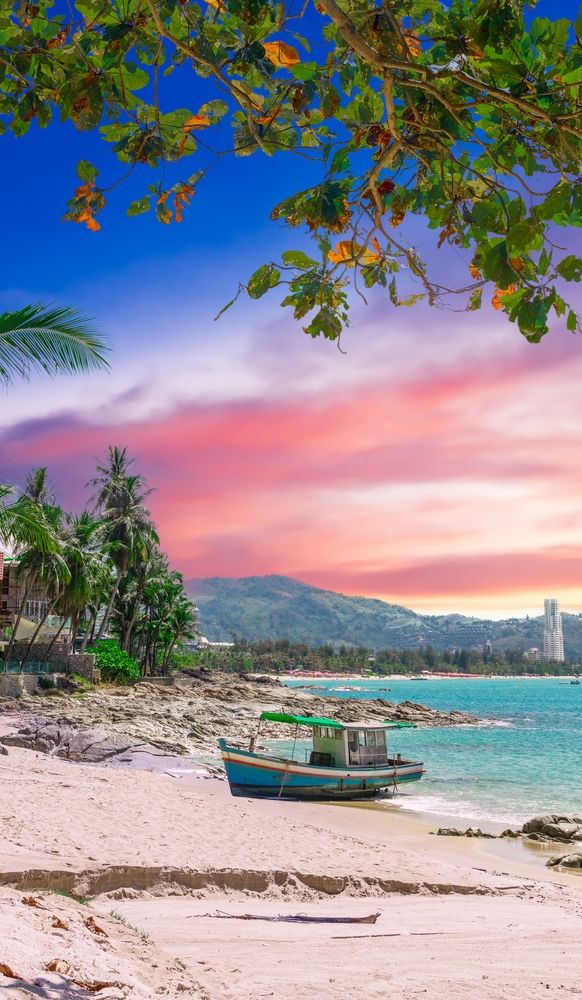 Soft-colored sunset at Karon beach
