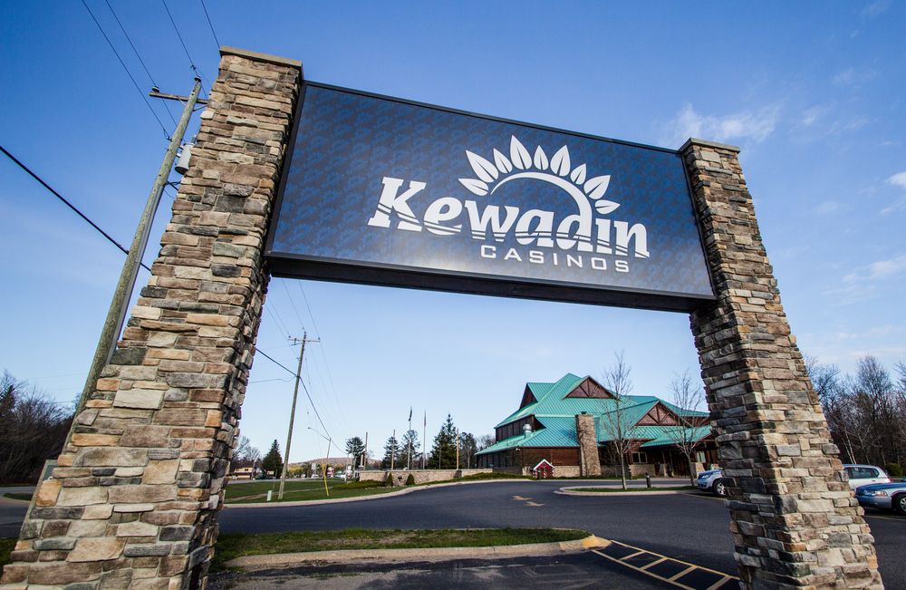 Signage of Kewadin Casinos