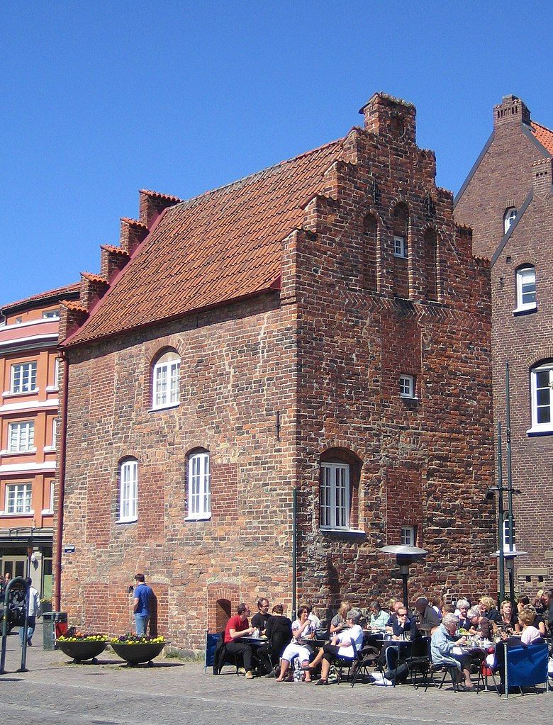 Brick building of Krognoshuset, the oldest house in Lund