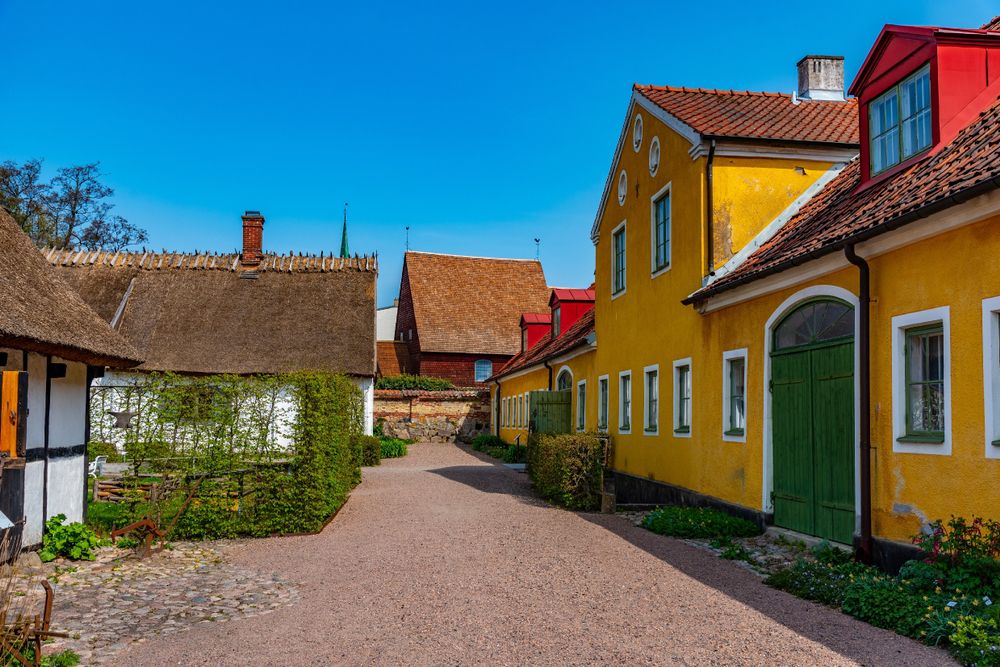 Colorful buildings at Kulturen