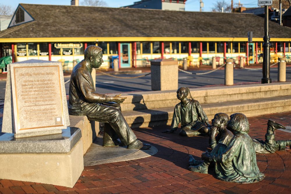 Daytime view of the Kunta Kinte Memorial